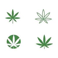 vector de logotipo y símbolo de cannabis
