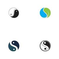 yin and yang logo and symbol vector