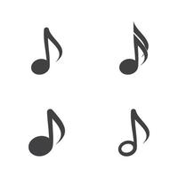 Note music logo and symbol vector