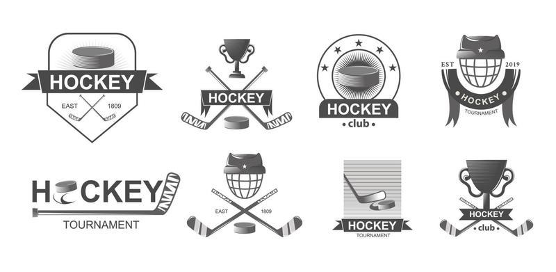 Premium Vector  Hockey championship logo