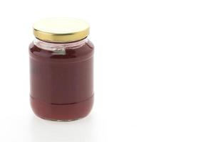 Strawberry jam jar photo