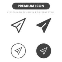 send icon with paper plane set isolated on white background. for your web site design, logo, app, UI. Vector graphics illustration and editable stroke. EPS 10.