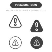 warning icon isolated on white background. for your web site design, logo, app, UI. Vector graphics illustration and editable stroke. EPS 10.