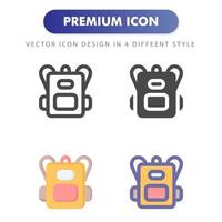 backpack icon isolated on white background. for your web site design, logo, app, UI. Vector graphics illustration and editable stroke. EPS 10.