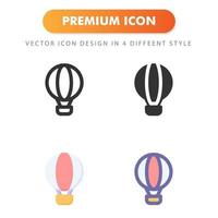 Hot air balloon icon isolated on white background. for your web site design, logo, app, UI. Vector graphics illustration and editable stroke. EPS 10.