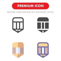 pencil icon pack isolated on white background. for your web site design, logo, app, UI. Vector graphics illustration and editable stroke. EPS 10.