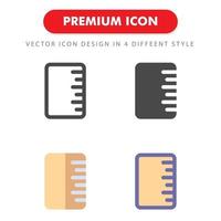 ruler icon pack isolated on white background. for your web site design, logo, app, UI. Vector graphics illustration and editable stroke. EPS 10.