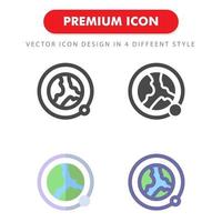 orbit moon icon pack isolated on white background. for your web site design, logo, app, UI. Vector graphics illustration and editable stroke. EPS 10.