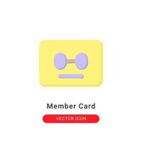 member card icon vector illustration. member card icon flat design.