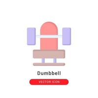 dumbbell icon vector illustration. dumbbell icon flat design.