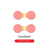 dumbbell icon vector illustration. dumbbell icon flat design.