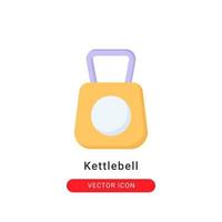 kettlebell icon vector illustration. kettlebell icon flat design.