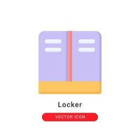 locker icon vector illustration. locker icon flat design.