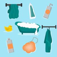 Set of bathroom tools vector