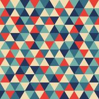 Retro geometric triangle seamless repeating background pattern vector