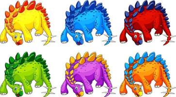 A stegosaurus dinosaur cartoon character vector