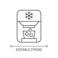 icono lineal de la máquina de hielo vector