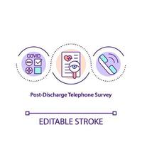 Post discharge telephone survey concept icon vector