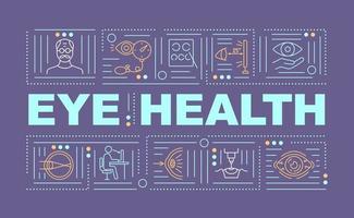 Eye health word concepts banner vector