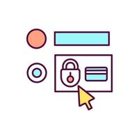 Protected account RGB color icon vector
