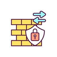 Firewalls RGB color icon vector