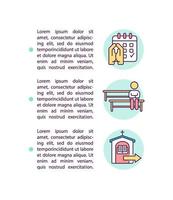 Going to church concept icon with text vector