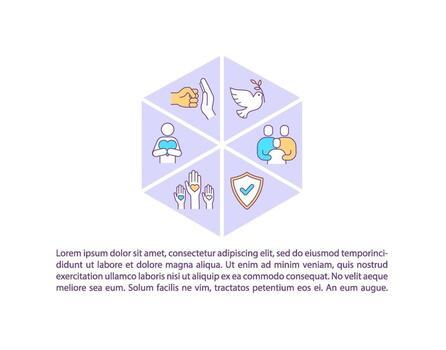 Peace and unity concept icon with text vector