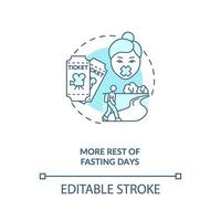 More rest of fasting days blue concept icon vector