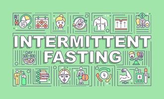 Intermittent fasting word concepts banner vector