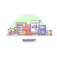Budget creative UI concept icon vector