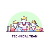 Technical team creative UI concept icon vector