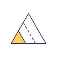 Triangle segments RGB color icon vector