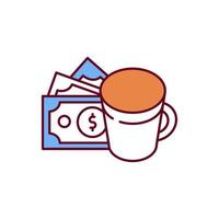 Caffeine dependence RGB color icon vector