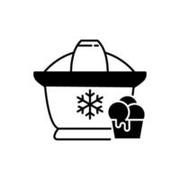 Ice cream maker black linear icon vector