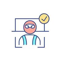 Detecting terrorism threat RGB color icon vector