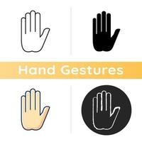 Stop gesture icon vector