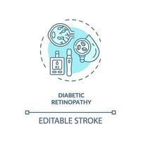 icono del concepto de retinopatía diabética vector