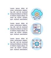 Cloud computing for financial institutions concept icon with text vector