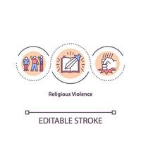 Religious violence concept icon vector