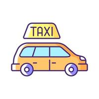 minivan taxis icono de color rgb
