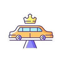 Limousine service RGB color icon vector