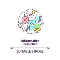 icono de concepto de reducción de inflamación vector