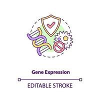 Gene expression concept icon vector