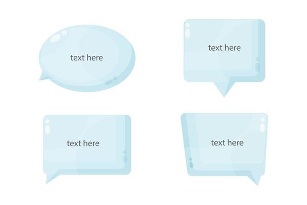 bubble speech design set