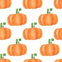 seamless pattern with pumpkins vector