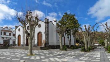 Valleseco square and church in Gran Canaria