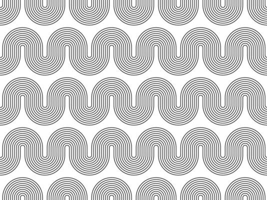 Abstract geometric boho seamless pattern. Vector background with abstract wave texture.