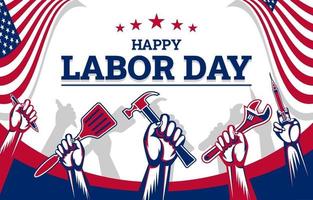 Labor Day Various Professions Representation Background Design