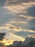 Sky clouds, sunset effect background photo