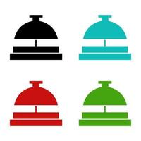 Set Of Service Bell On White Background vector